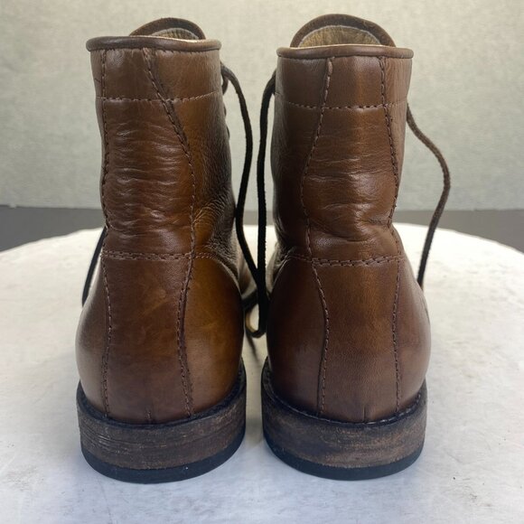 Frye Tyler Lace Up Cognac Leather Boots - Women’s Size 9D (3486070-COG) - Picture 11 of 15